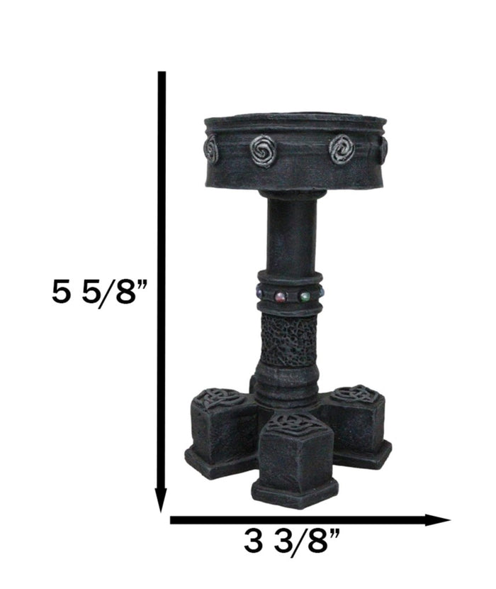 Ebros Gift Wicca Celtic Knotwork Motherhood Trinity Shield Knots Votive Candle Holder