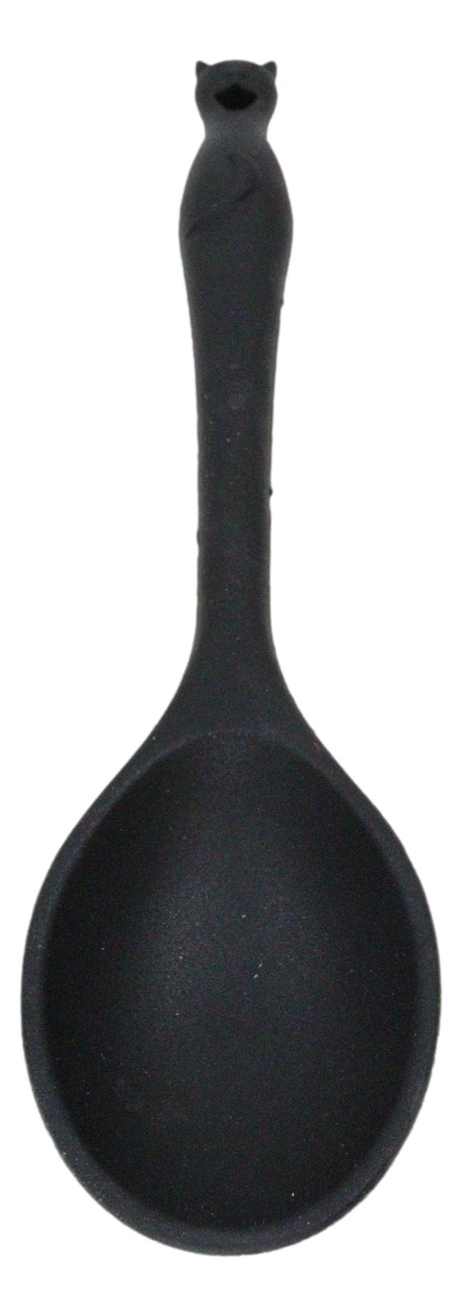 Ebros Gift Wicca Gothic Witch Feline Cat Silicone Cooking Baking Chef Kitchen Utility Spoon