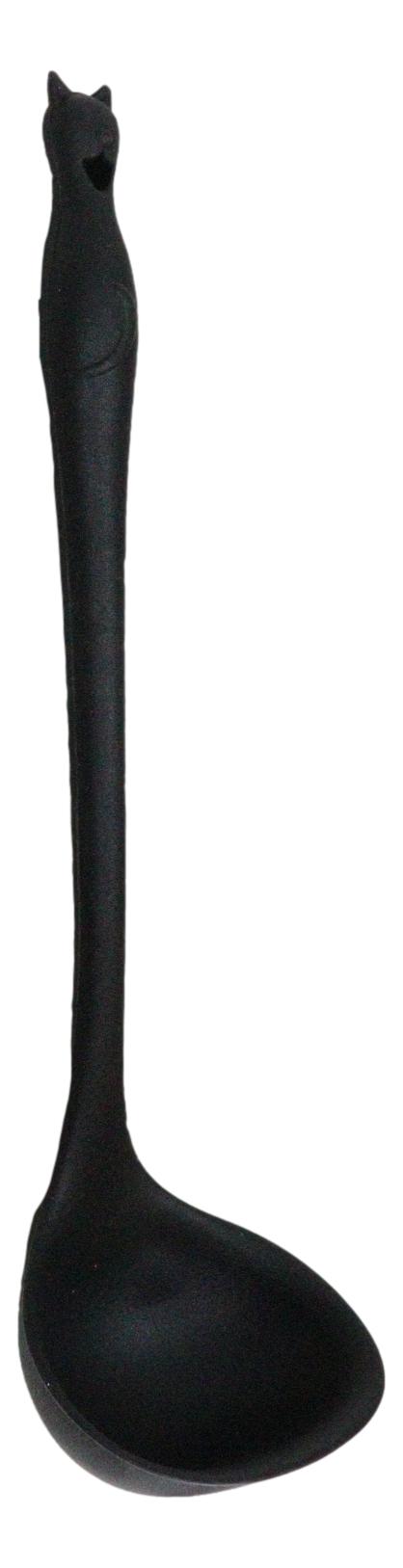 Ebros Gift Wicca Gothic Witch Feline Cat Silicone Cooking Baking Chef Kitchen Ladle Spoon