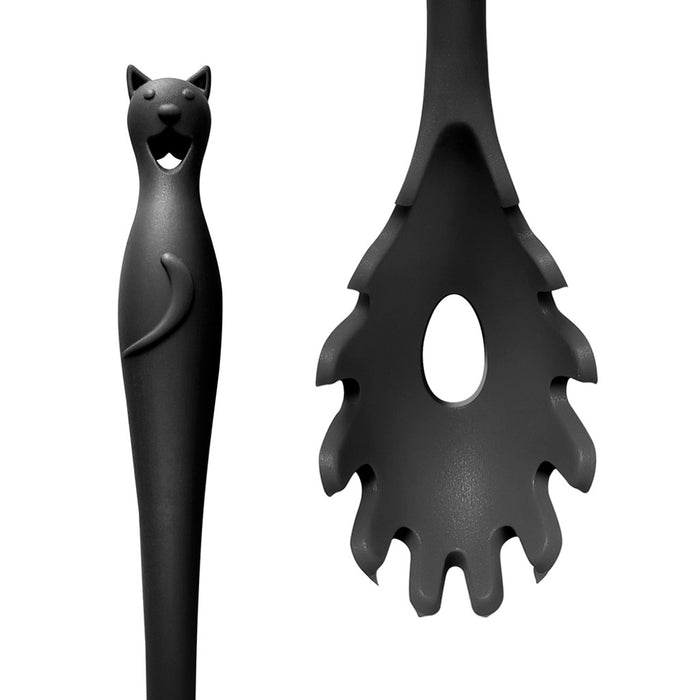 ebros gift Wicca Gothic Witch Feline Cat Silicone Cooking Baking Chef Kitchen Pasta Spoon