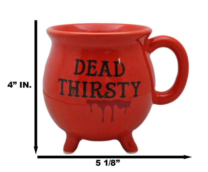 Ebros Gift Wicca Magic Red Dead Thirsty Bloody Cauldron Ceramic Mug With Handle 16oz