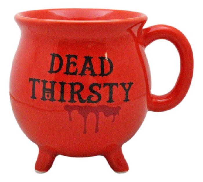 ebros gift Wicca Magic Red Dead Thirsty Bloody Cauldron Ceramic Mug With Handle 16oz