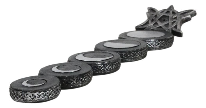 Ebros Gift Wicca Mystic Triple Moon Phases Sacred Goddesses Incense Stick Holder Burner