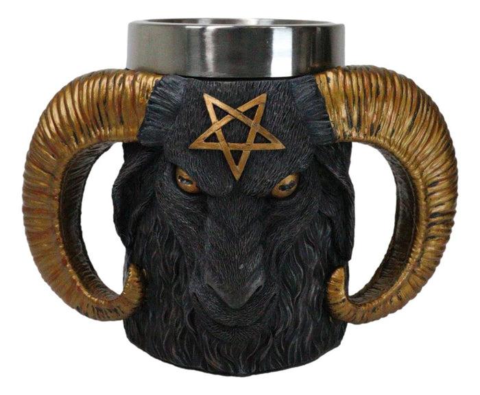 ebros gift Wicca Occult Sigil Of Baphomet Pentagram Ram Horned Sabbatic Goat Mug 13Oz