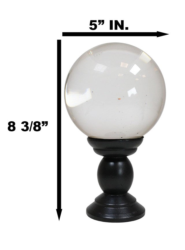 Ebros Gift Wicca Occult Witchcraft Paranormal Witch Crystal Glass Gazing Ball On Stand