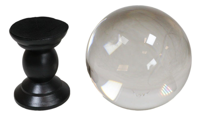 Ebros Gift Wicca Occult Witchcraft Paranormal Witch Crystal Glass Gazing Ball On Stand