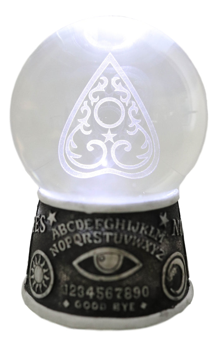 Ebros Gift Wicca Ouija Spirit Board Evil Eye Planchette LED Glass Gazing Ball Figurine