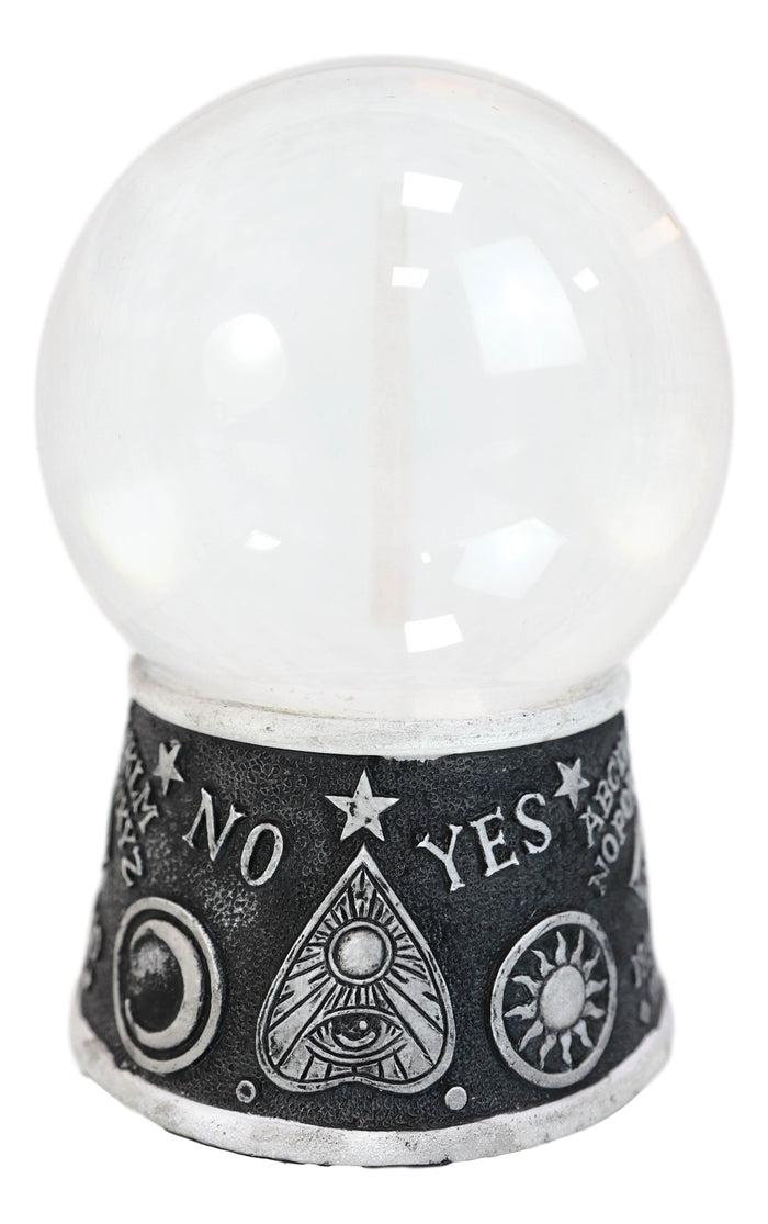 Ebros Gift Wicca Ouija Spirit Board Evil Eye Planchette LED Glass Gazing Ball Figurine