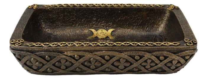 Ebros Gift Wicca Phases Of The Moon Triple Spiral Goddess Mother Maiden Crone Dish Tray