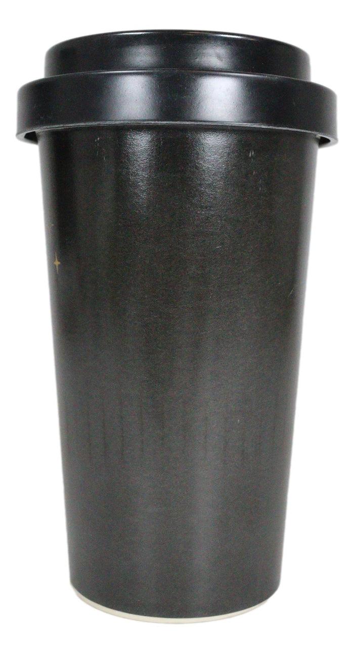 Ebros Gift Wicca Psychic Tarot Readings Coffee Card Bamboo Travel Mug Cup W/ Lid And Sleeve