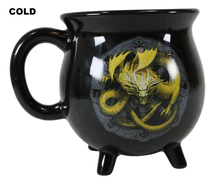 Ebros Gift Wicca Sabbats Wheel Of The Year Imbolc Dragon Heat Color Changing Cauldron Mug