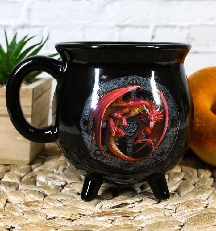 ebros gift Wicca Sabbats Wheel of The Year Lammas Dragon Heat Color Changing Cauldron Mug