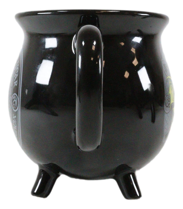 Ebros Gift Wicca Sabbats Wheel Of The Year Mabon Dragon Heat Color Changing Cauldron Mug