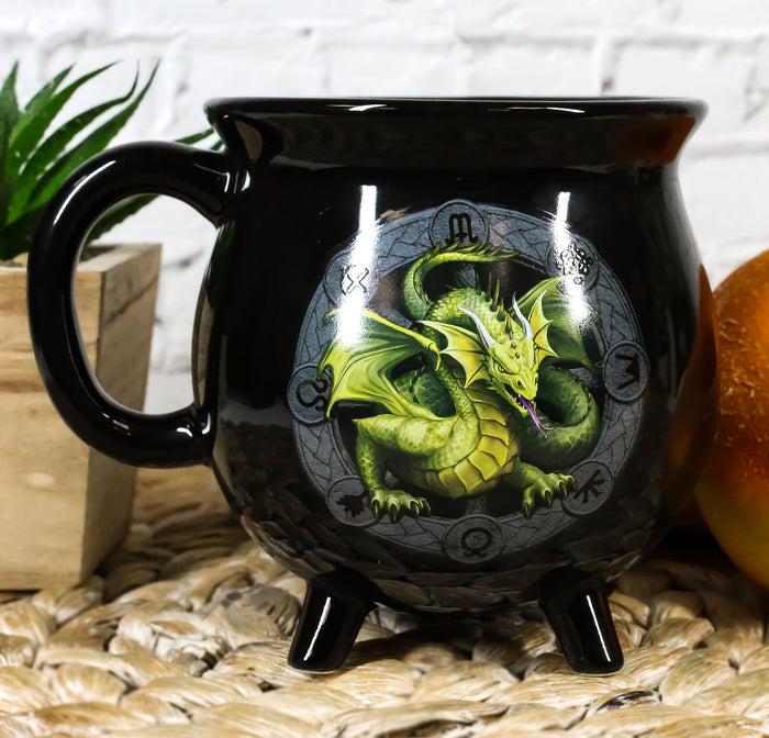 ebros gift Wicca Sabbats Wheel of The Year Mabon Dragon Heat Color Changing Cauldron Mug