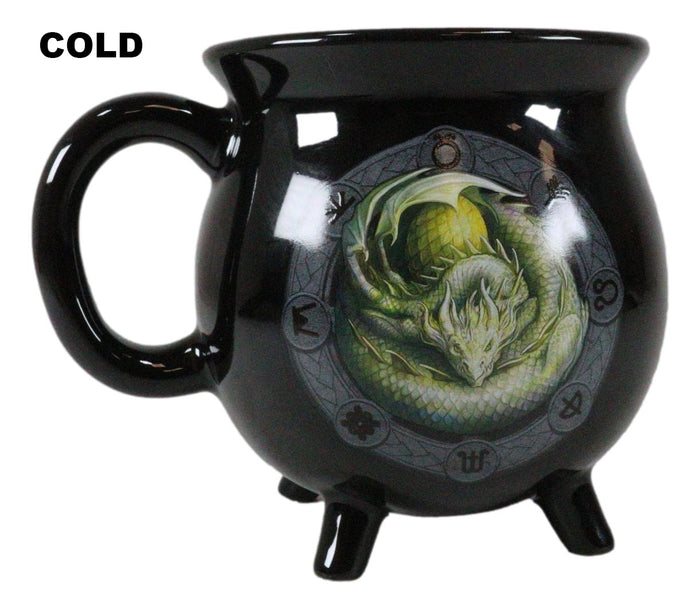 Ebros Gift Wicca Sabbats Wheel Of The Year Ostara Dragon Heat Color Changing Cauldron Mug