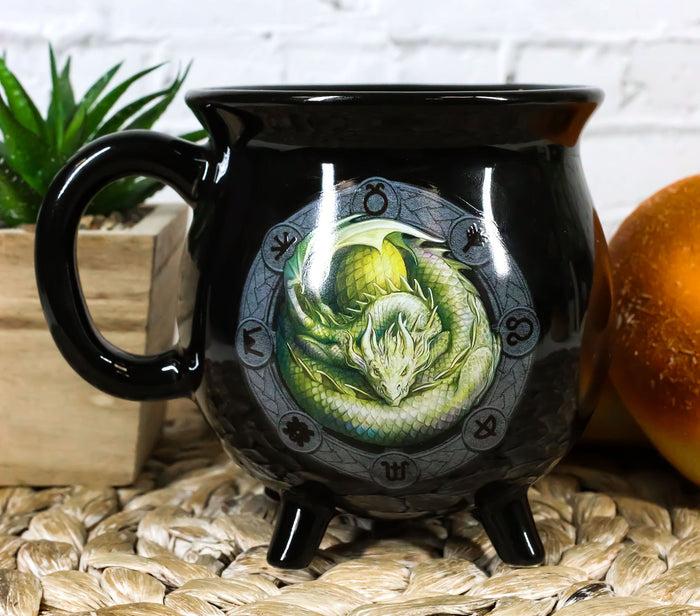 ebros gift Wicca Sabbats Wheel of The Year Ostara Dragon Heat Color Changing Cauldron Mug