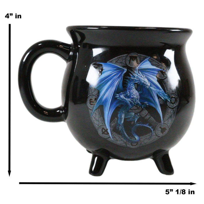 Ebros Gift Wicca Sabbats Wheel Of The Year Yule Dragon Heat Color Changing Cauldron Mug