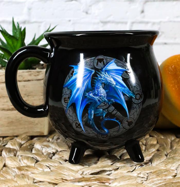 ebros gift Wicca Sabbats Wheel of The Year Yule Dragon Heat Color Changing Cauldron Mug