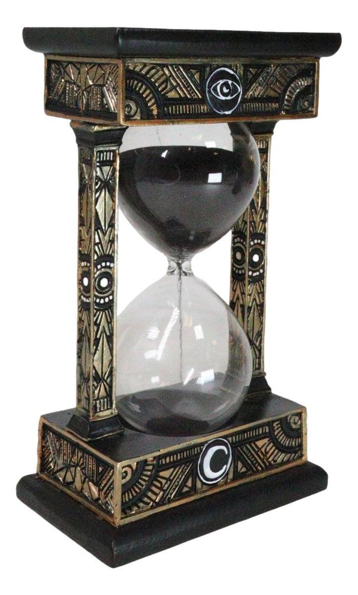Ebros Gift Wicca Sacred Symbols Astrology All Seeing Eye Invertible Glass Mystic Sandtimer