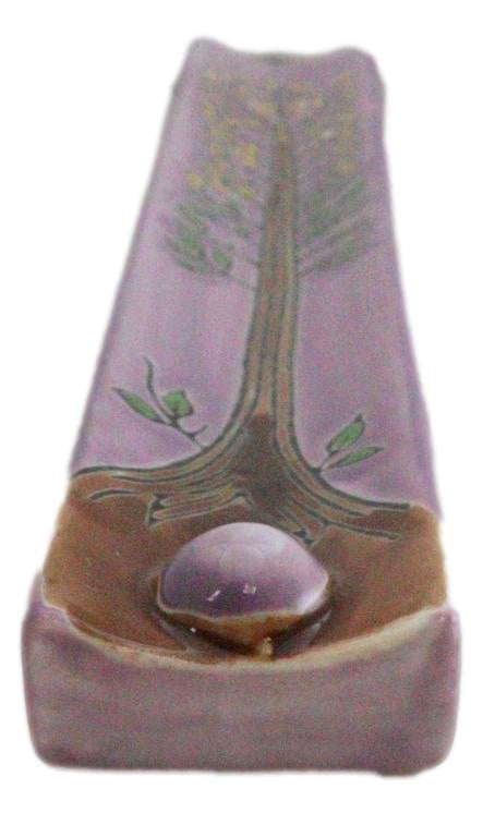Ebros Gift Wicca Sacred Symbols Celtic Tree Of Life Yggdrasil Ceramic Long Incense Holder