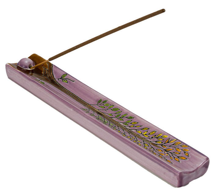 ebros gift Wicca Sacred Symbols Celtic Tree of Life Yggdrasil Ceramic Long Incense Holder
