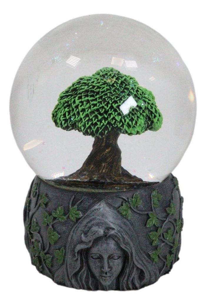 Ebros Gift Wicca Triple Goddess Mother Maiden Crone Tree Of Life Glitter Water Globe Decor