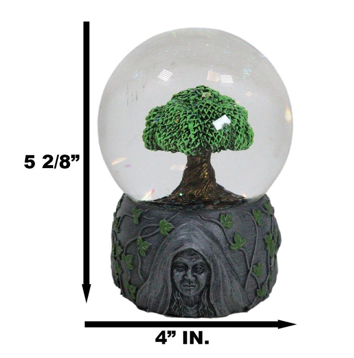 Ebros Gift Wicca Triple Goddess Mother Maiden Crone Tree Of Life Glitter Water Globe Decor