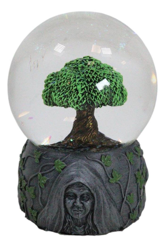 Ebros Gift Wicca Triple Goddess Mother Maiden Crone Tree Of Life Glitter Water Globe Decor