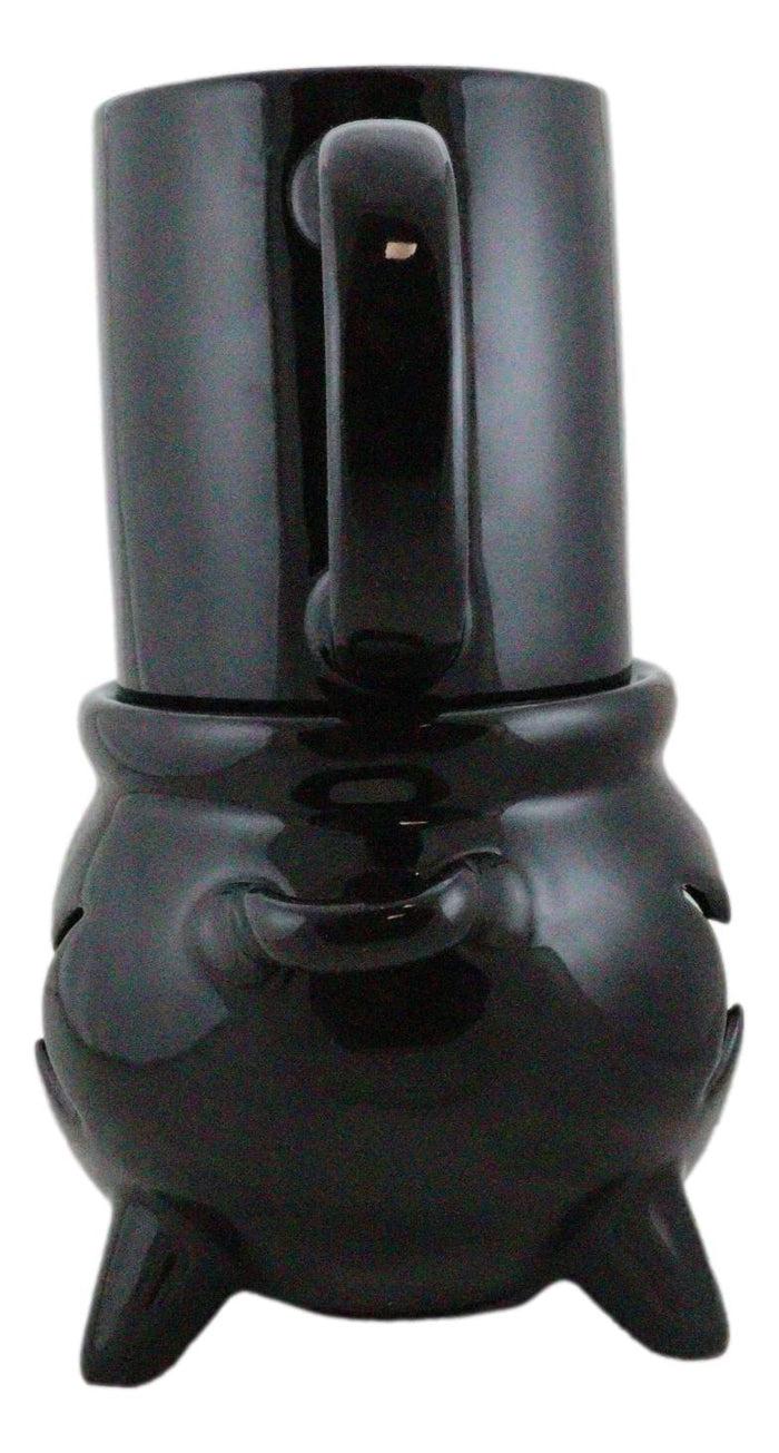 Ebros Gift Wicca Triple Moon Cauldron Cup With Candle Holder Mug Warmer Shadow Caster Set
