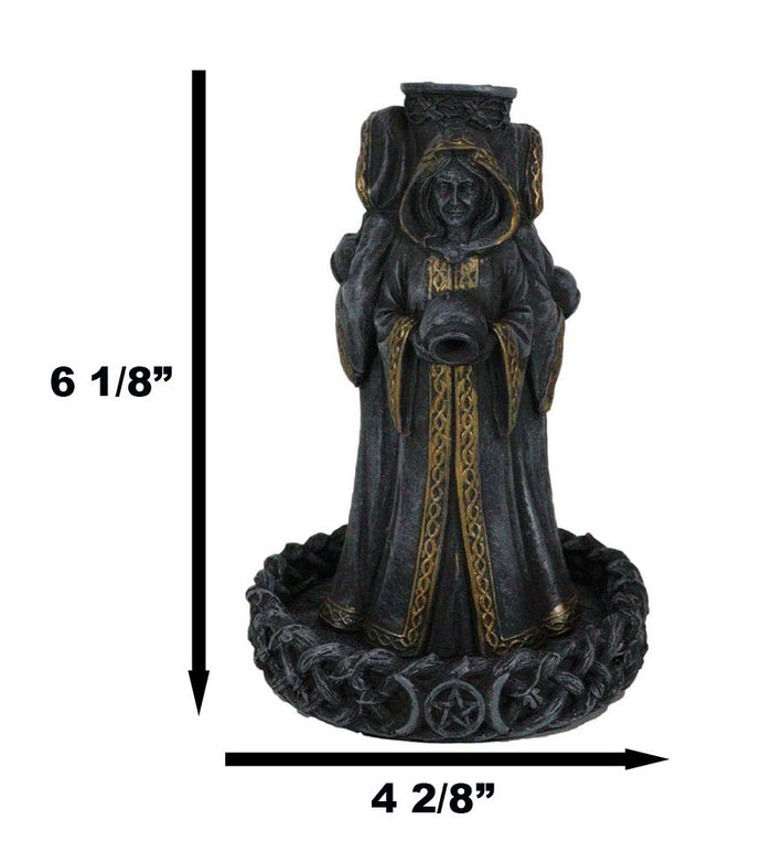 Ebros Gift Wicca Triple Moon Goddess Maiden Mother And Crone Pagan Backflow Incense Burner