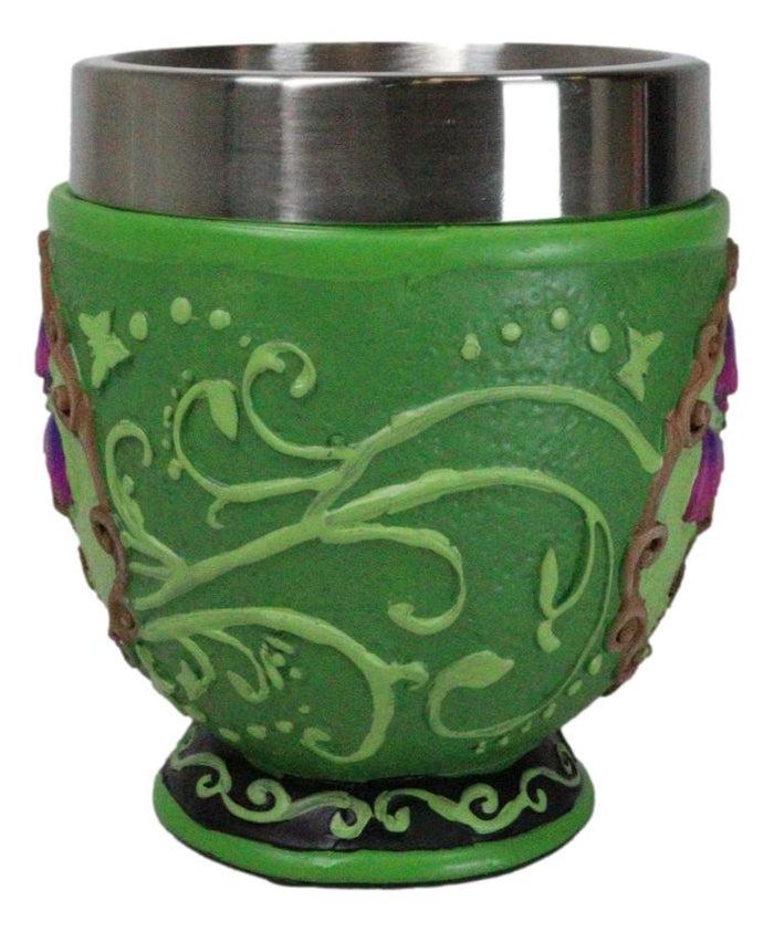 Ebros Gift Wicca Whimsical Magic Mushrooms Fungus Forest Green Tea Cup Mug With Handle