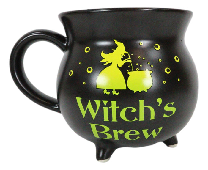 Ebros Gift Wicca Witch's Brew Magic Potion Cauldron Porcelain Soup Bowl Large Coffee Mug