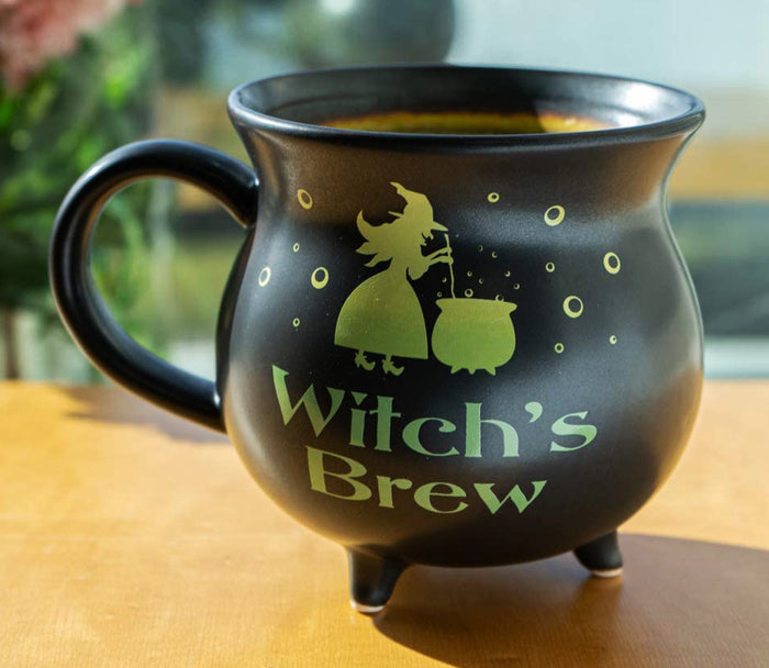 ebros gift Wicca Witch's Brew Magic Potion Cauldron Porcelain Soup Bowl Large Coffee Mug