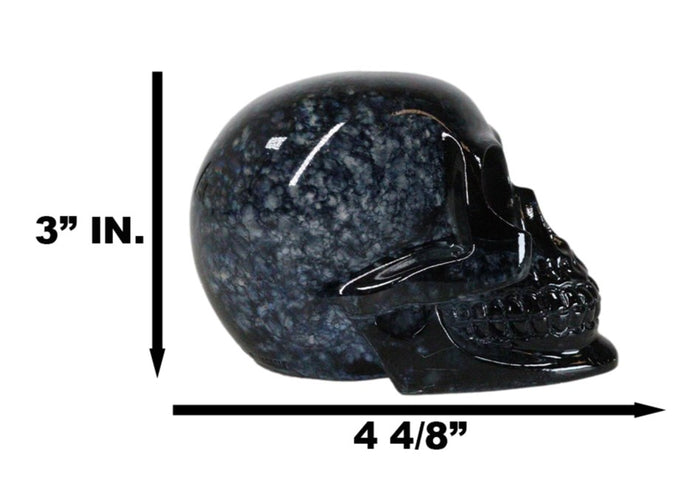 Ebros Gift Wicca Witchcraft Magic Black Translucent Acrylic Crystal Gazing Skull Figurine