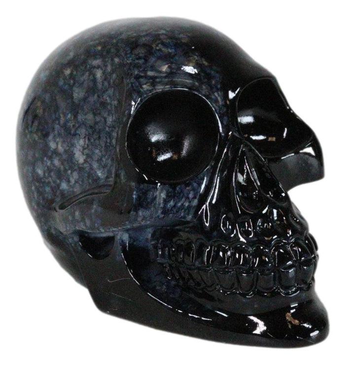 ebros gift Wicca Witchcraft Magic Black Translucent Acrylic Crystal Gazing Skull Figurine