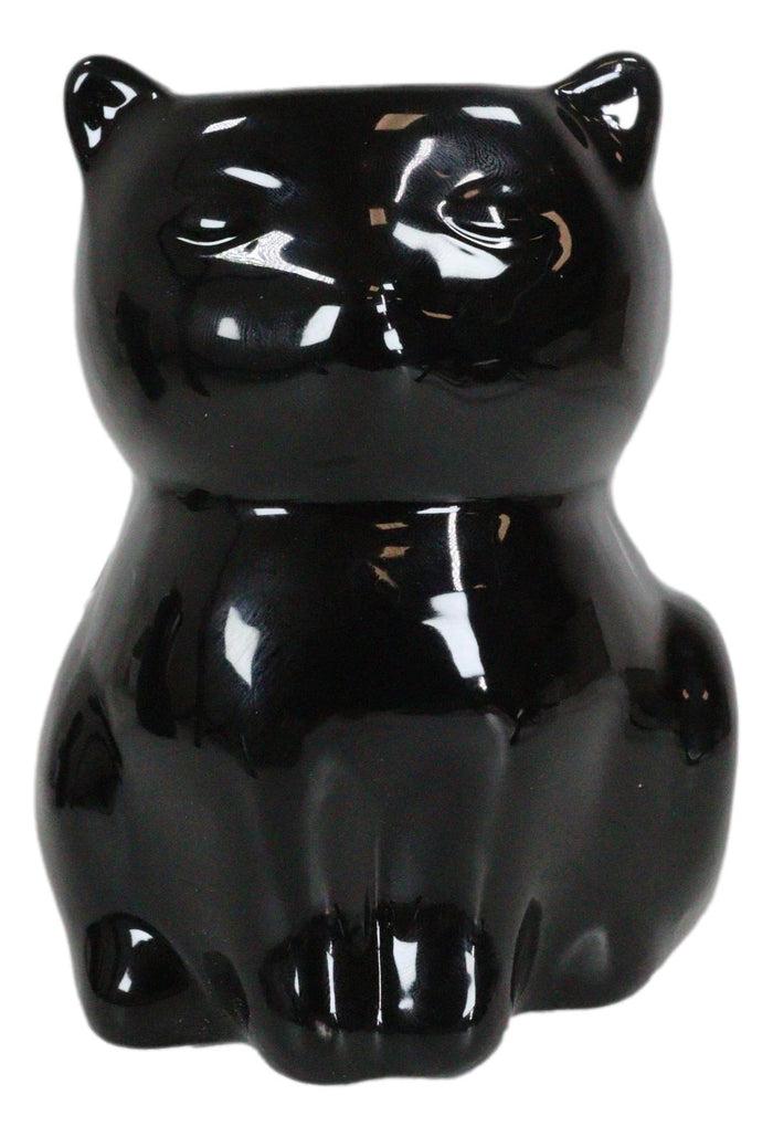 Ebros Gift Wicca Witching Hour Feline Black Cat Kitten Essential Oil Warmer Candle Holder
