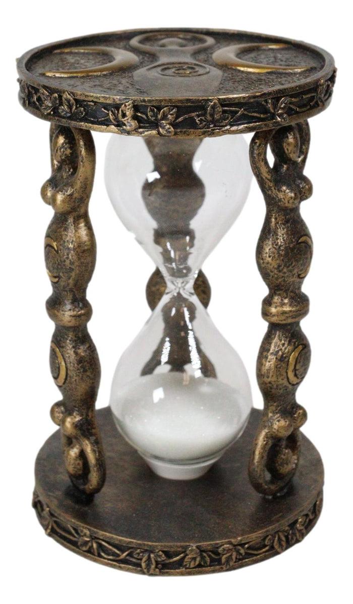 Ebros Gift Wicca Yoga Metaphysical Sacred Spiral Goddess Shaman Triple Moon Sand Timer