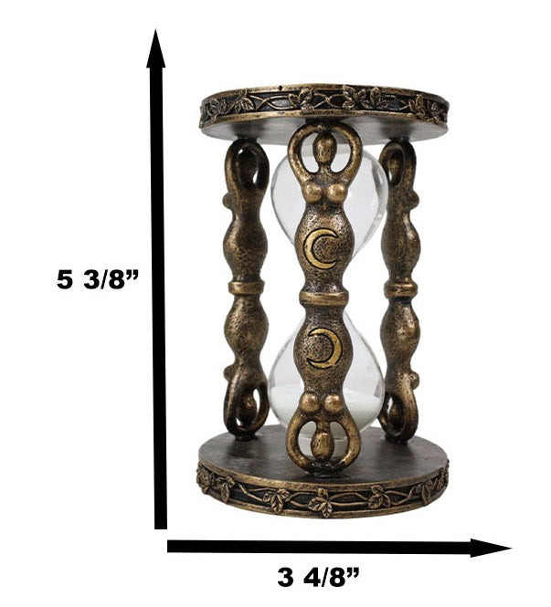 Ebros Gift Wicca Yoga Metaphysical Sacred Spiral Goddess Shaman Triple Moon Sand Timer