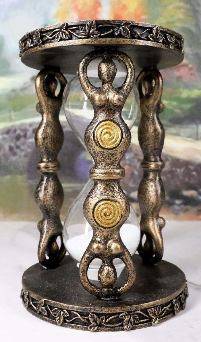 ebros gift Wicca Yoga Metaphysical Sacred Spiral Goddess Shaman Triple Moon Sand Timer