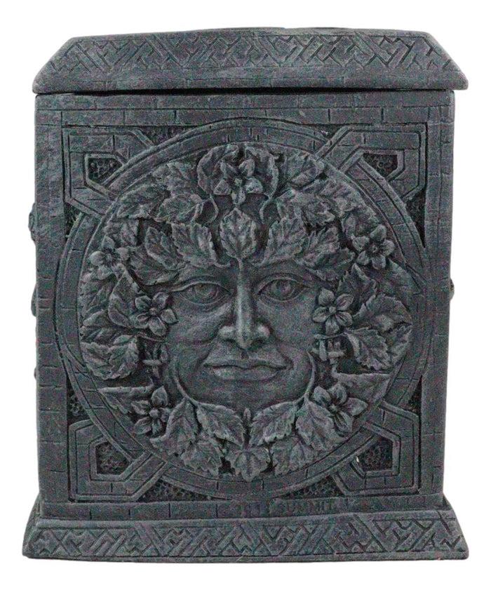 Ebros Gift Wiccan Celtic Greenman Four Seasons Spring Summer Fall Winter Decorative Box