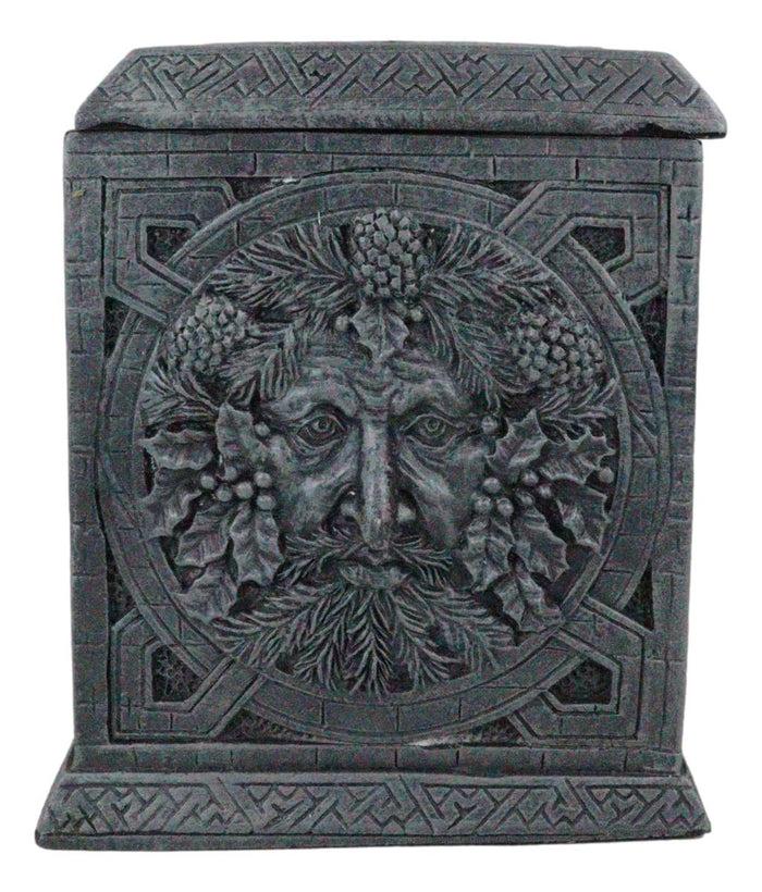 Ebros Gift Wiccan Celtic Greenman Four Seasons Spring Summer Fall Winter Decorative Box