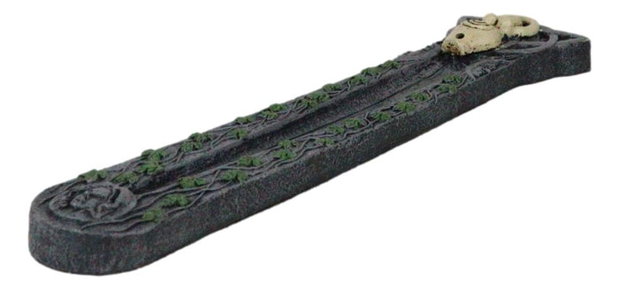 Ebros Gift Wiccan Shaman Feminine Spiral Goddess Celtic Trinity Ivy Leaves Incense Burner