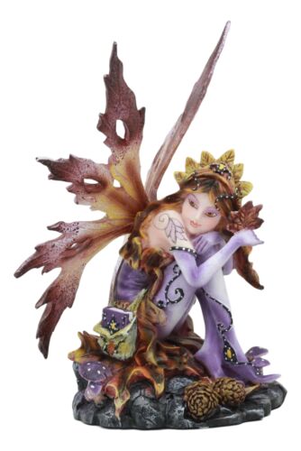 Ebros Gift Wild Traveler Autumn Tribal Acorn Fairy Garden Statue 6.5"Tall Fall Season Fae