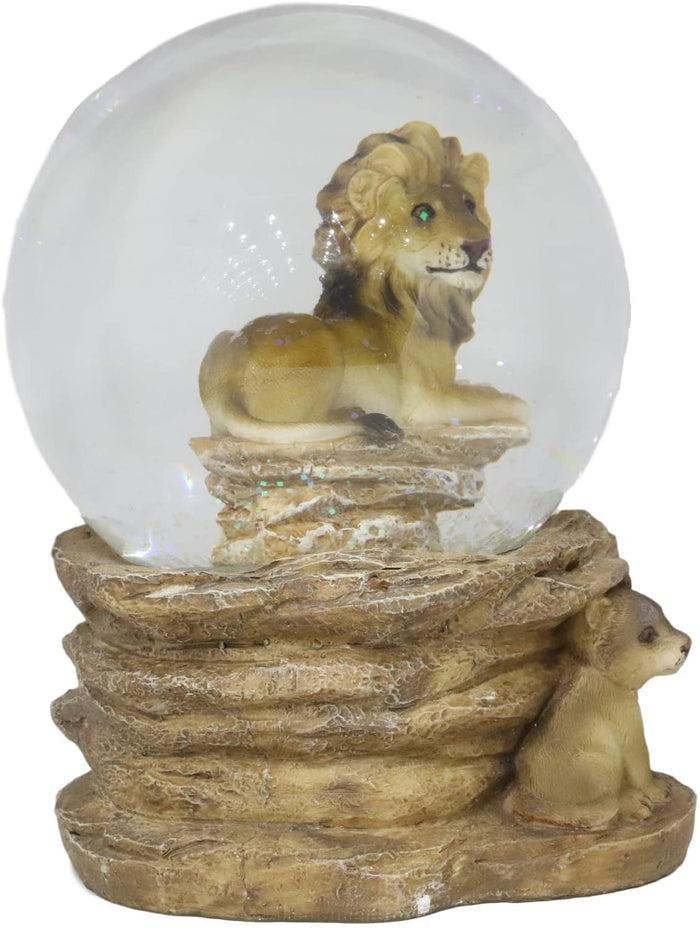 Ebros Gift Wildlife Animal Lion King Of Jungle Water Globe Collectible Water Ball Decor