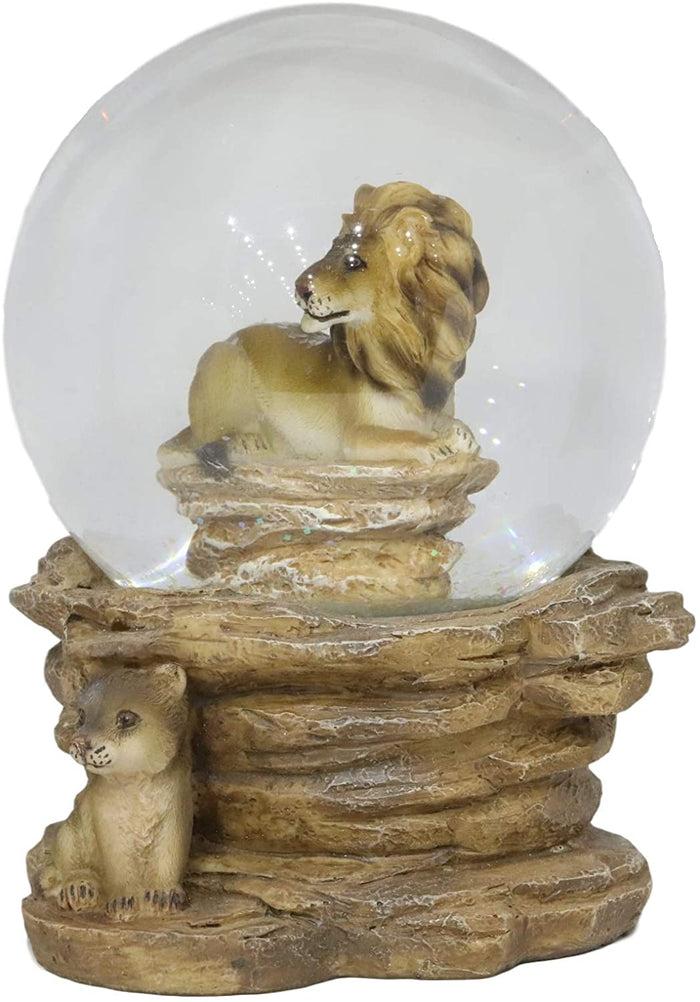 Ebros Gift Wildlife Animal Lion King Of Jungle Water Globe Collectible Water Ball Decor
