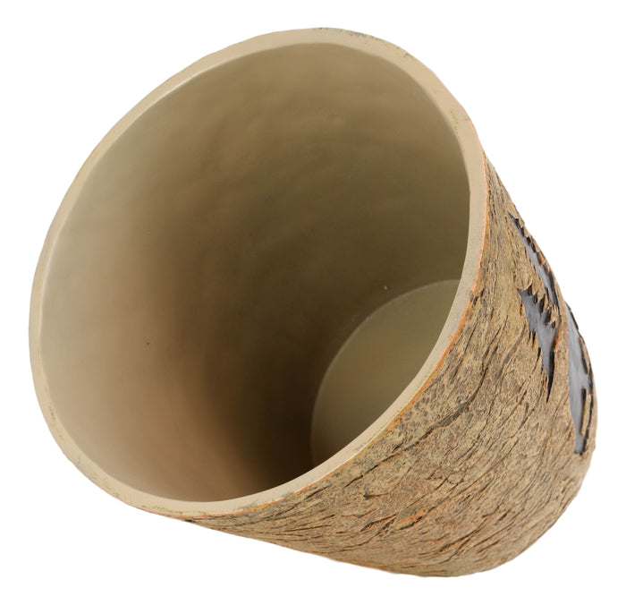 Ebros Gift Wildlife Rustic Black Bear Roaming Pine Trees Forest Waste Basket Dry Trash Bin