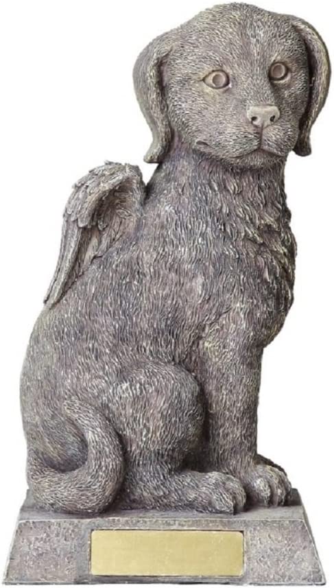 Ebros Gift Windhaven Urns Pet Memorial Angel Dog Cremation Urn Bottom Load 45 Cubic Inch