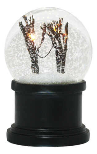 ebros gift Windy Christmas Snow Winter Trees Night Scene Light Up Snow Water Globe With Fan