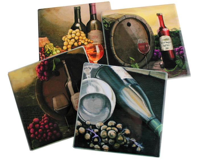 ebros gift Wine with Everything- Protect Your Furniture with These Decorative Coasters