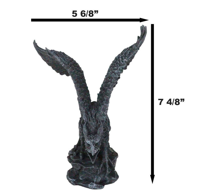 Ebros Gift Winged Gothic Stone Griffon Griffin Eagle Lion Gargoyle Roaring Figurine